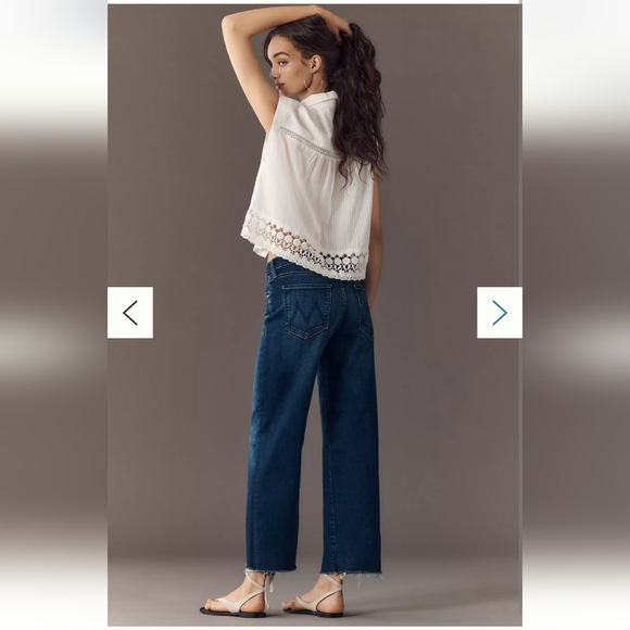 Mother The Mid Rise Rambler Zip Ankle Fray Taking Chances Size 28 - Picture 3 of 15